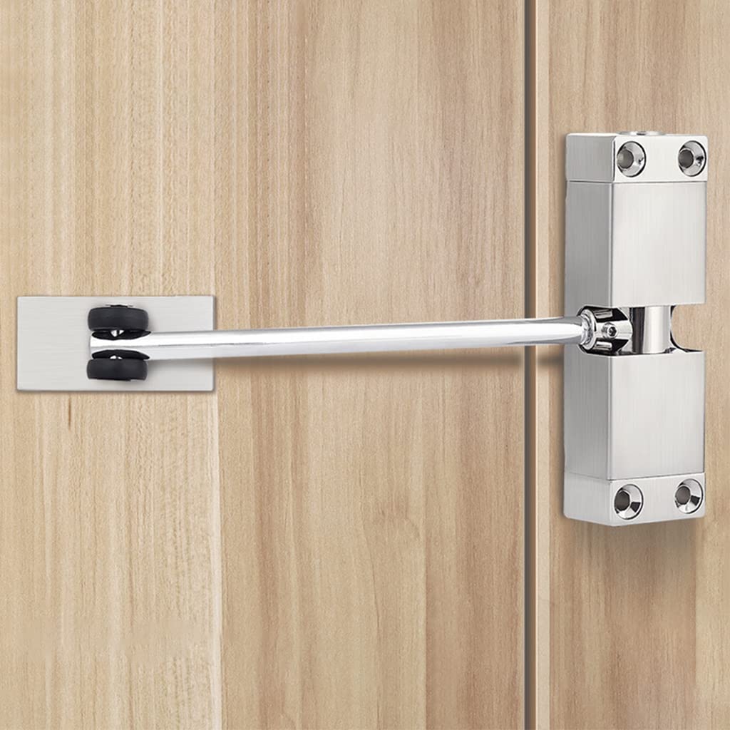 HASTHIP Door Closer, Zinc Alloy Automatic Safety Spring Door Closer, Adjustable Closing Door Hinge, Quiet Door Closer for Wooden Door, Metal Door, Security Door, Weight Up to 30 Kgs (Silver) HASTHIP Door Closer, Zinc Alloy Automatic Safety Spring Door Closer, Adjustable Closing Door Hinge, Quiet Door Closer for Wooden Door, Metal Door, Security Door, Weight Up to 30 Kgs (Silver)